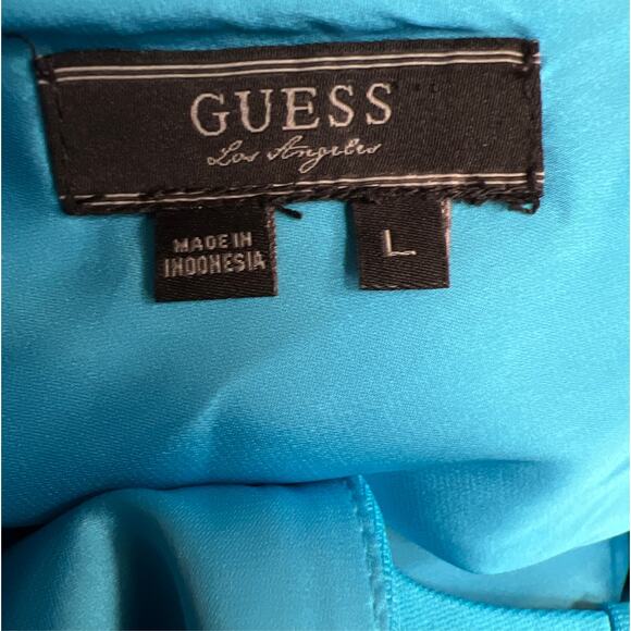 GUESS Fit and Flare Ponte Blue Dress Size Large NWT $108 - Picture 10 of 10